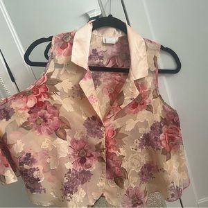 Pink Floral top (M)